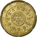 Portugal, 20 Euro Cent, 2002, Lisbon, AU(55-58), Brass, KM:744