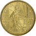 França, 10 Euro Cent, 1999, Paris, AU(55-58), Latão, KM:1285