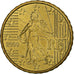 França, 10 Euro Cent, 2009, Paris, Latão, AU(55-58), KM:1410