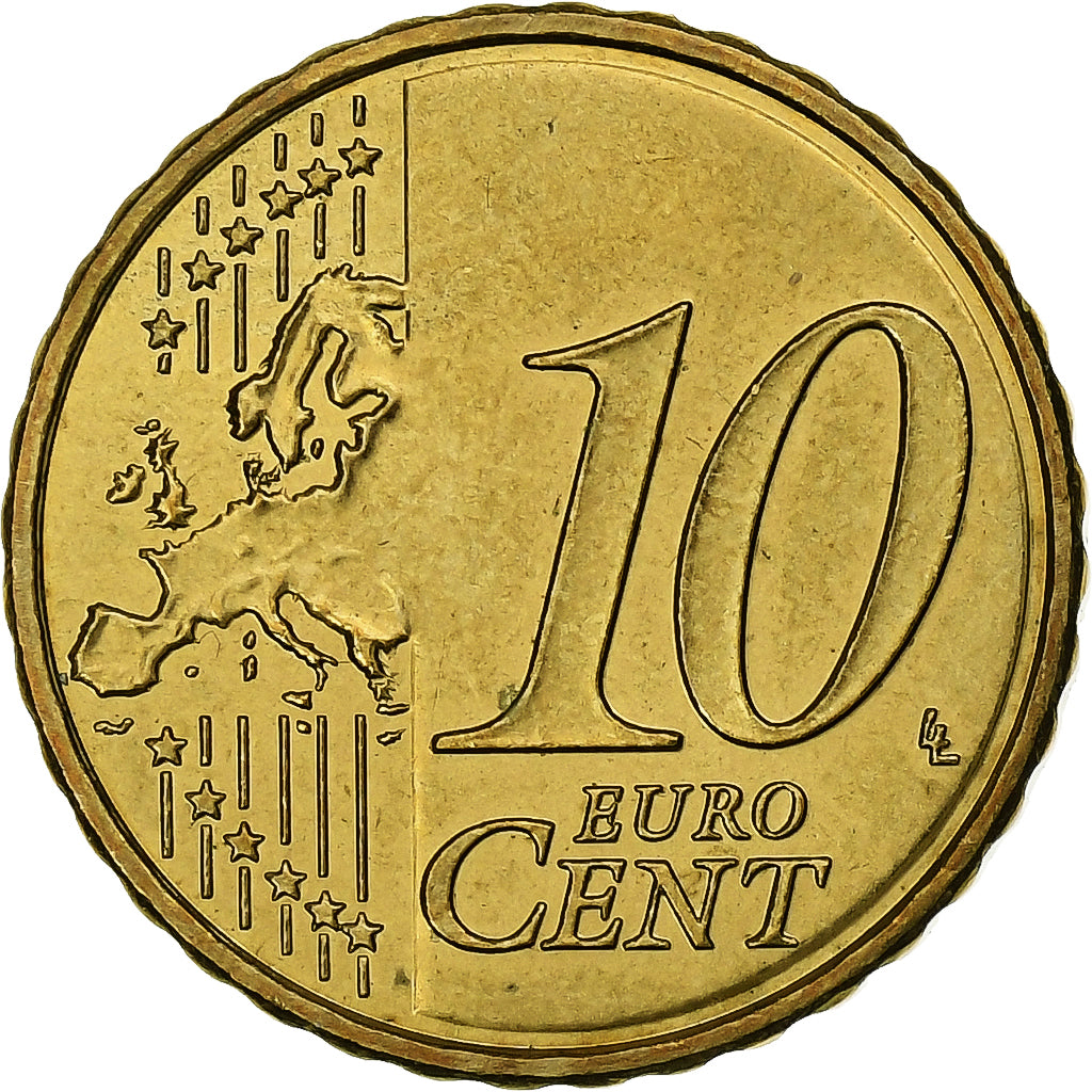 Francja, 10 Euro Cent, 2009, Paris, Mosiądz, AU(55-58), KM:1410