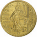 França, 10 Euro Cent, 2001, Paris, AU(55-58), Latão, KM:1285