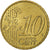 Francja, 10 Euro Cent, 2001, Paris, AU(55-58), Mosiądz, KM:1285
