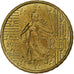 França, 10 Euro Cent, 2003, Paris, AU(55-58), Latão, KM:1285
