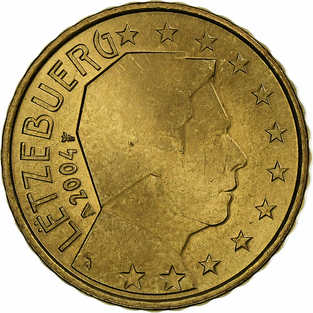 Luxembourg, Henri, 10 Euro Cent, 2004, Utrecht, MS(63), Brass, KM:78