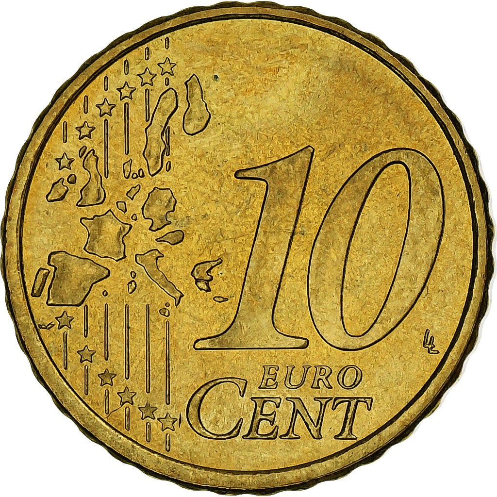 Finland, 10 Euro Cent, 1999, Vantaa, MS(60-62), Brass, KM:101