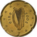 REPÚBLICA DA IRLANDA, 20 Euro Cent, 2002, Sandyford, AU(55-58), Latão, KM:36