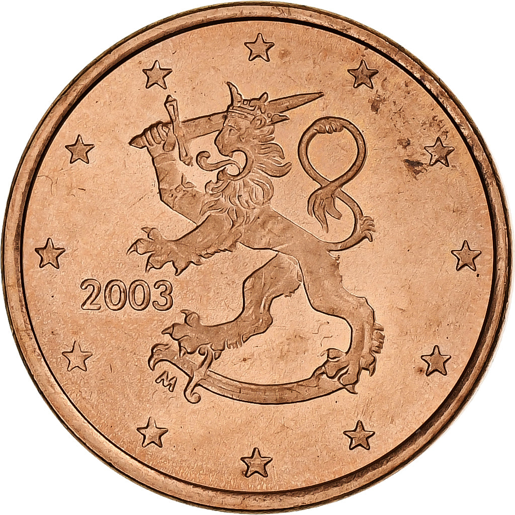 Finlandia, 5 Euro Cent, 2003, Vantaa, AU(55-58), Miedź platerowana stalą