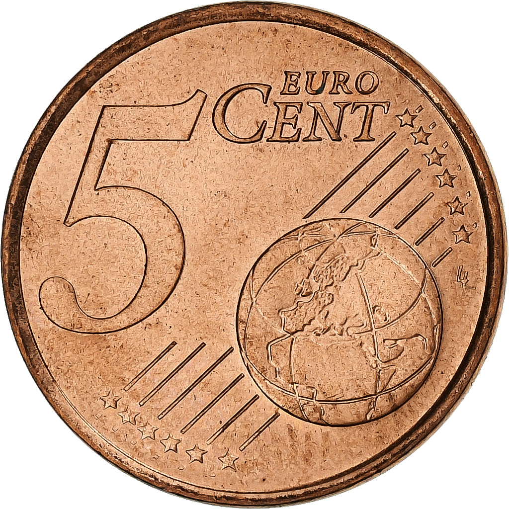 France, 5 Euro Cent, 1999, Paris, MS(60-62), Copper Plated Steel, KM:1284