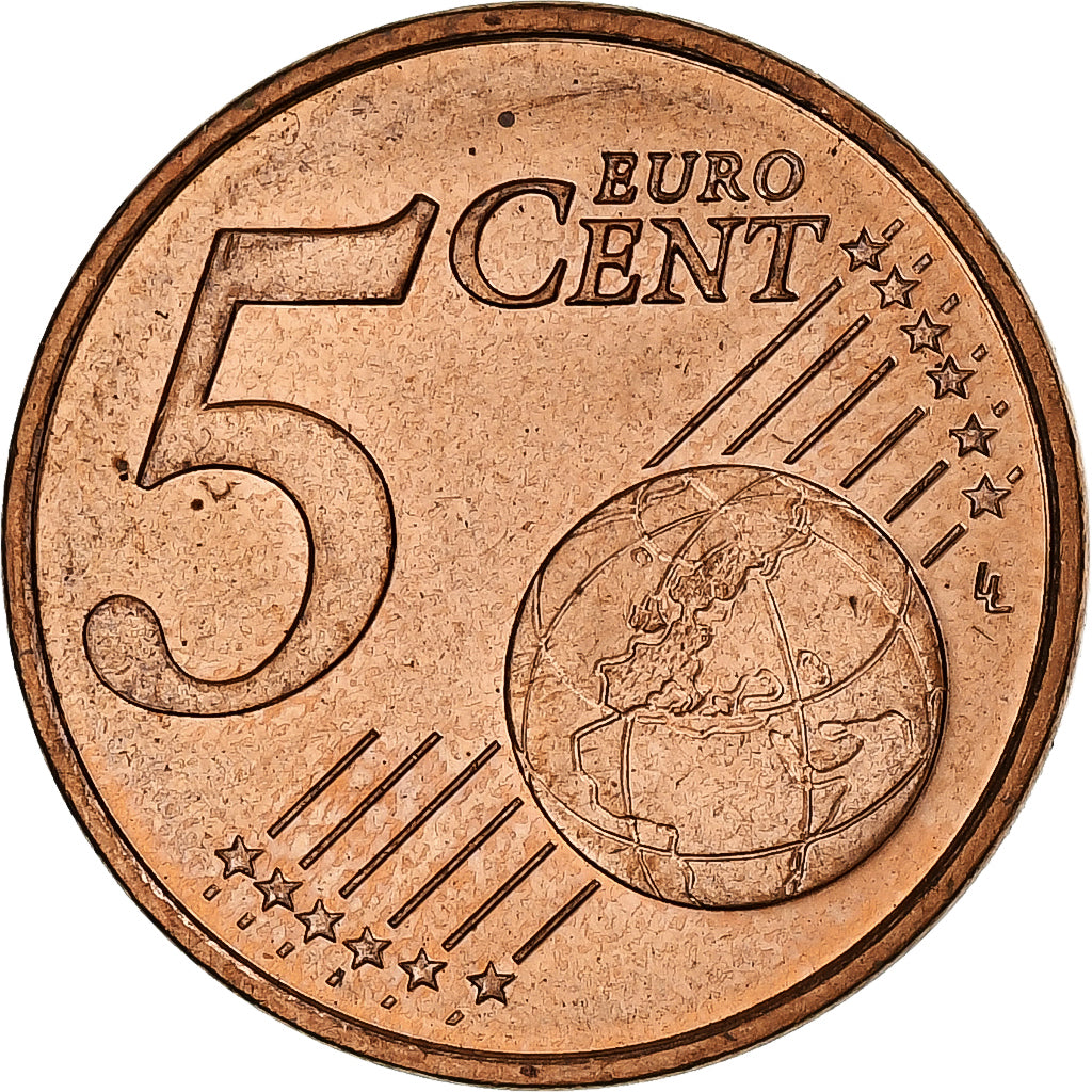 Francja, 5 Euro Cent, 1999, Paris, MS(60-62), Miedź platerowana stalą, KM:1284