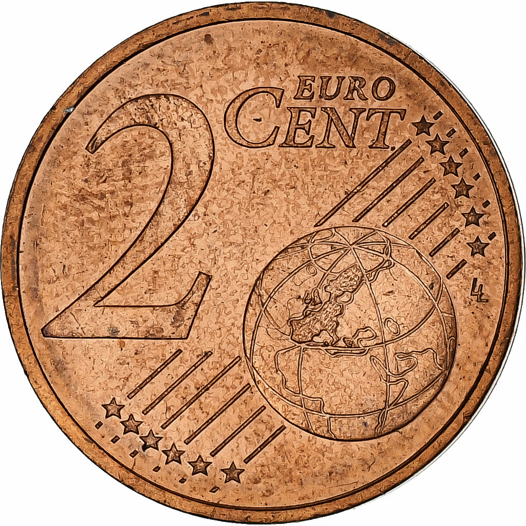 Francja, 2 Euro Cent, 2000, Paris, MS(60-62), Miedź platerowana stalą, KM:1283