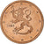Finland, 2 Euro Cent, 2001, Vantaa, AU(55-58), Copper Plated Steel, KM:99
