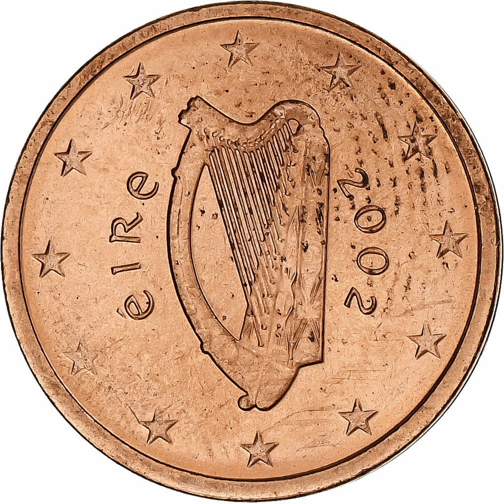 IRELAND REPUBLIC, 2 Euro Cent, 2002, Sandyford, AU(55-58), Copper Plated Steel