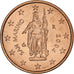 San Marino, 2 Euro Cent, 2004, Rome, AU(55-58), Copper Plated Steel, KM:441
