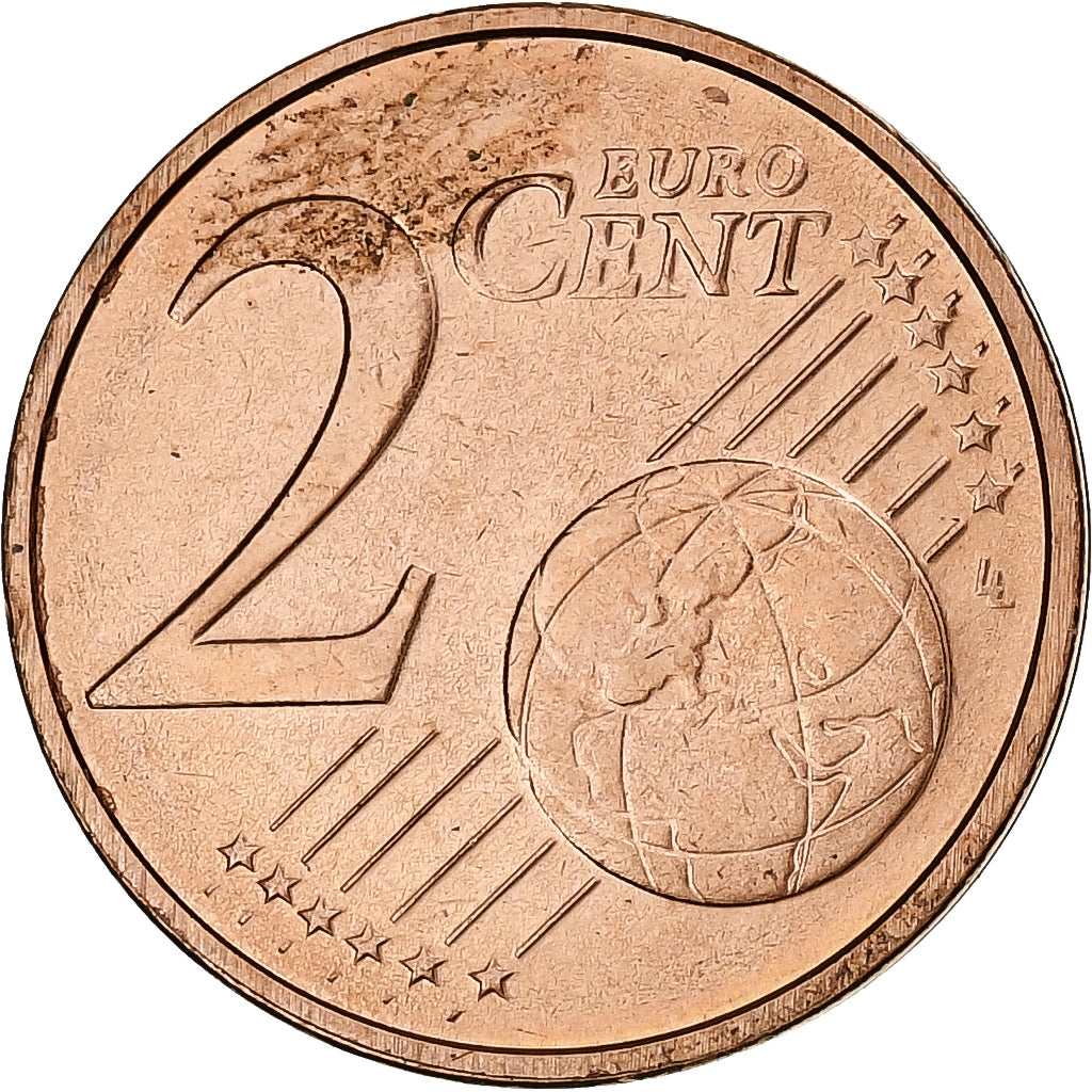 Luxembourg, Henri, 2 Euro Cent, 2003, Utrecht, AU(55-58), Copper Plated Steel