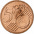 Áustria, 5 Euro Cent, 2003, Vienna, MS(63), Aço Cromado a Cobre, KM:3084