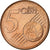 Grécia, 5 Euro Cent, 2003, Athens, MS(63), Aço Cromado a Cobre, KM:183