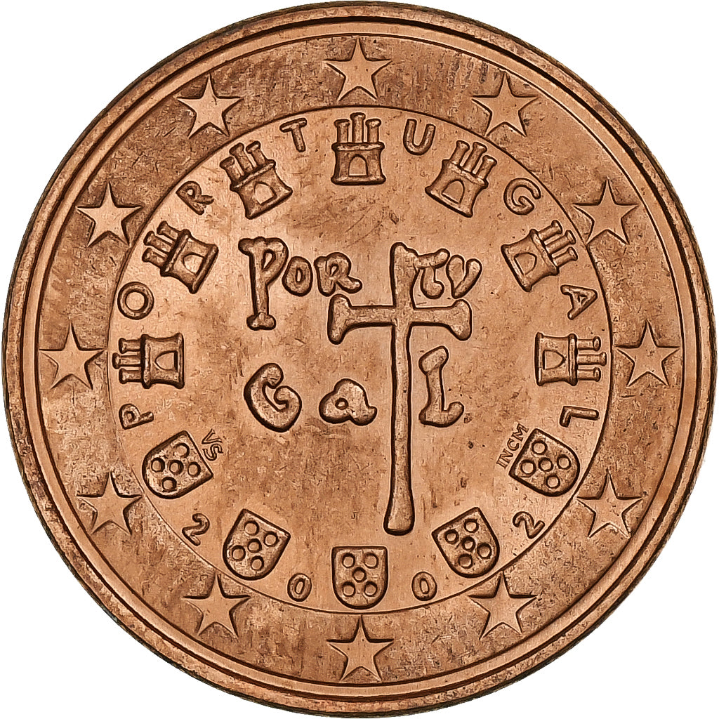 Portugal, 5 Euro Cent, 2002, Lisbon, AU(55-58), Copper Plated Steel, KM:742
