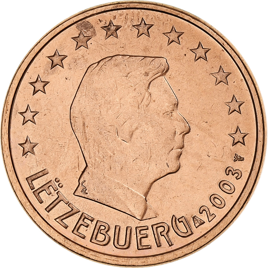 Luxembourg, Henri, 5 Euro Cent, 2003, Utrecht, AU(55-58), Copper Plated Steel