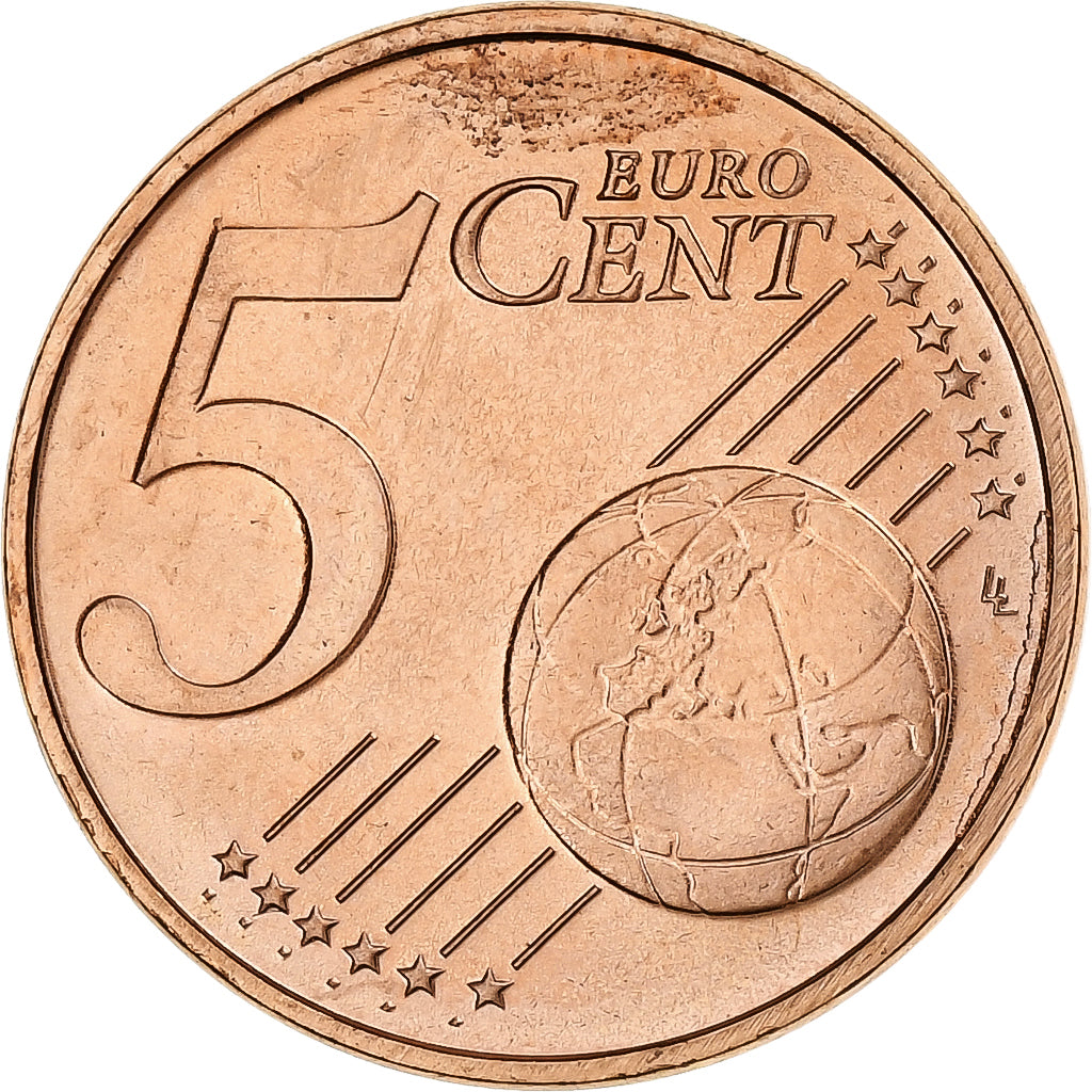 Luxembourg, Henri, 5 Euro Cent, 2003, Utrecht, AU(55-58), Copper Plated Steel