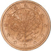 GERMANY - FEDERAL REPUBLIC, 2 Euro Cent, 2002, Hambourg, MS(63), Copper Plated