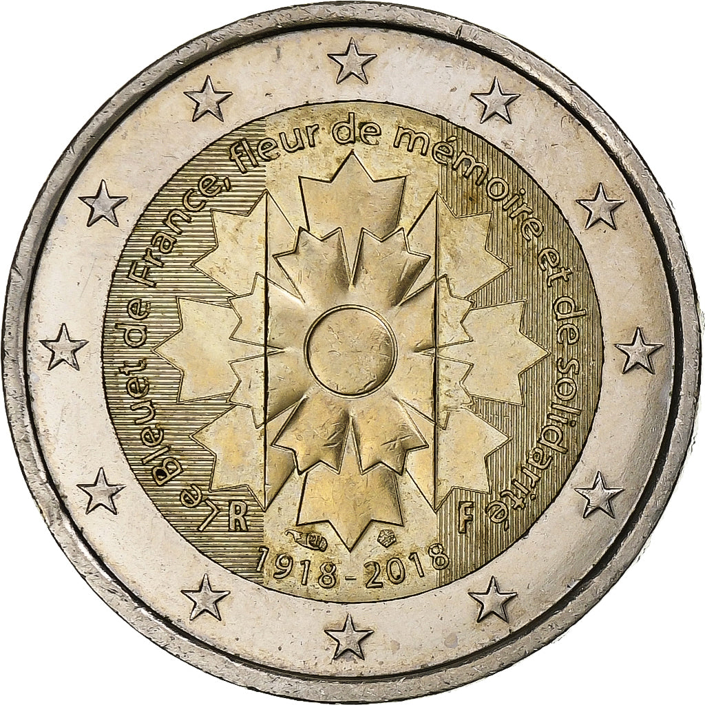 France, 2 Euro, Le Bleuet de France, 2018, Paris, TTB+, Bimétallique