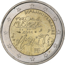 France, 2 Euro, Fête Musique, 2011, Paris, MS(60-62), Bi-Metallic, Gadoury:13.