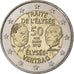 Francja, 2 Euro, Traité de l'Elysée, 2013, Paris, AU(55-58), Bimetaliczny