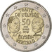 France, 2 Euro, Traité de l'Elysée, 2013, Paris, AU(55-58), Bi-Metallic