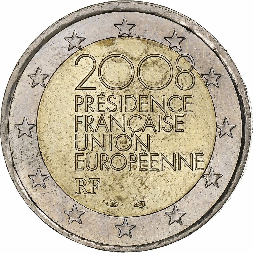 France, 2 Euro, Présidence Française Union Européenne, 2008, Paris, SUP