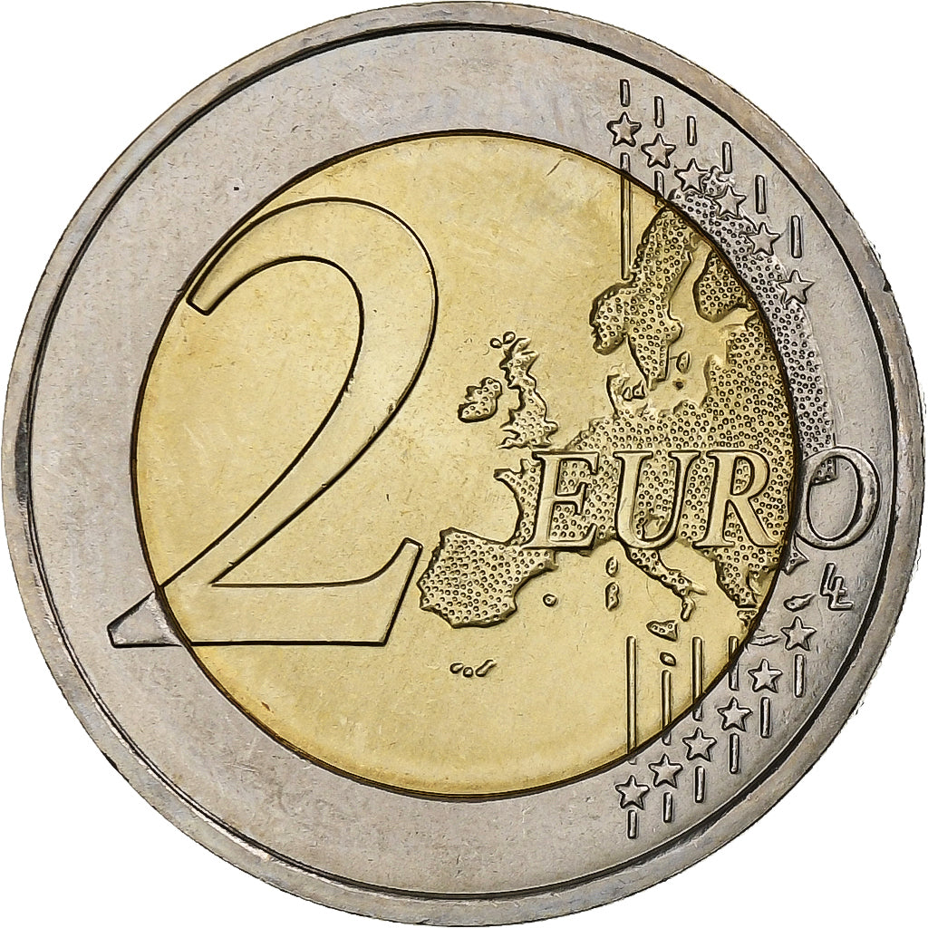 Francja, 2 Euro, 10 Jahre Euro, 2012, Paris, AU(55-58), Bimetaliczny, KM:1846