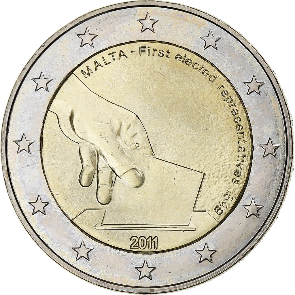 Malta, 2 Euro, 2011, Paris, MS(63), Bi-Metallic, KM:132