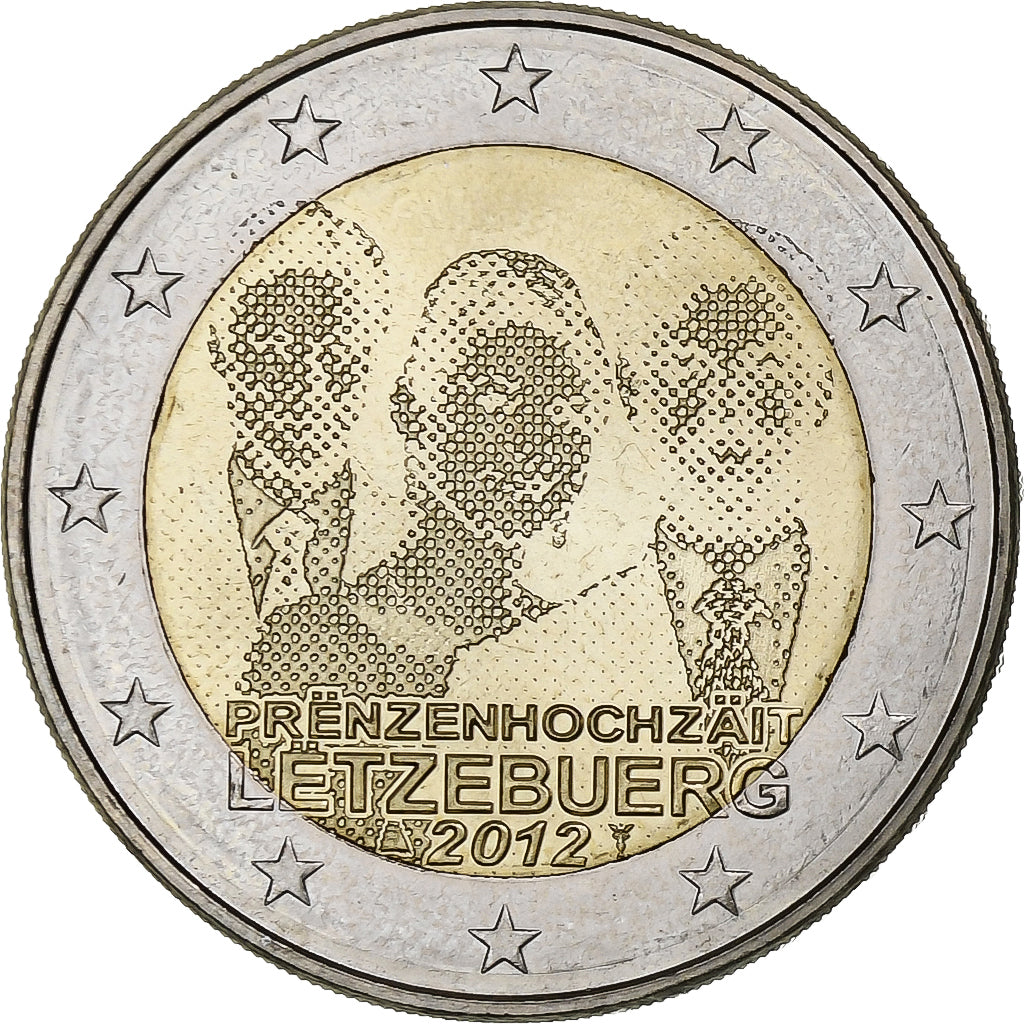 Luxembourg, 2 Euro, Prince wedding, 2012, Utrecht, MS(63), Bi-Metallic, KM:120