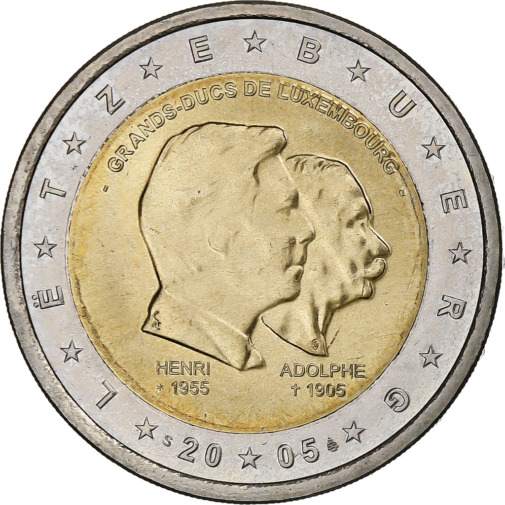 Luxembourg, Henri, 2 Euro, 2005, Utrecht, Grand duc Henri, AU(55-58)