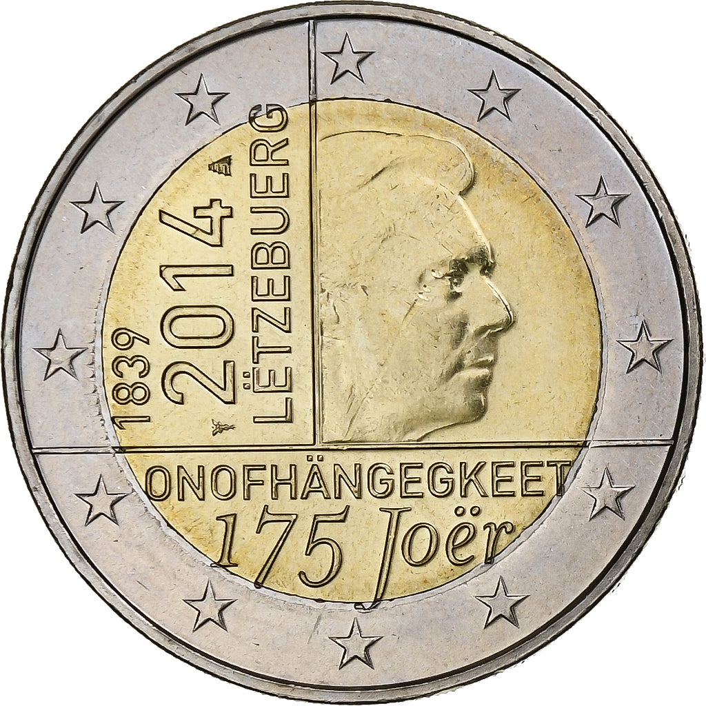 Luxemburg, 2 Euro, 2014, UNZ, Bi-Metallic, KM:New