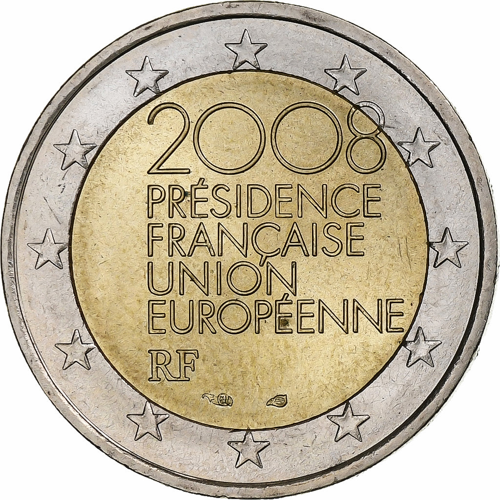 França, 2 Euro, 2008, Paris, AU(55-58), Bimetálico, Gadoury:10, KM:1459