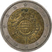Francja, 2 Euro, 10 Jahre Euro, 2012, Paris, EF(40-45), Bimetaliczny, KM:1846