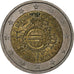 França, 2 Euro, 10 Jahre Euro, 2012, Paris, EF(40-45), Bimetálico, KM:1846