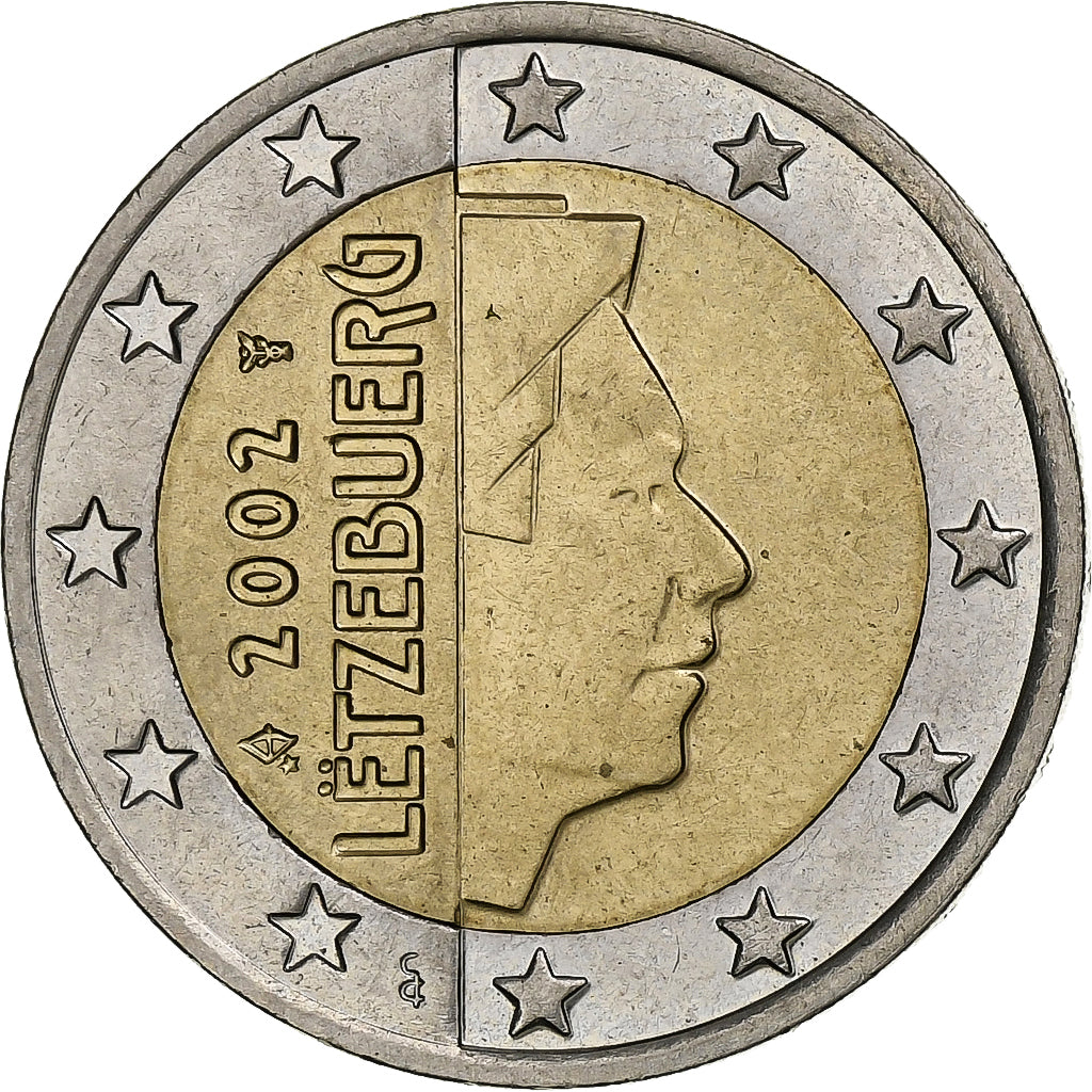 Luxemburgo, Henri, 2 Euro, 2002, Utrecht, EBC, Bimetálico, KM:82