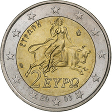 Greece, 2 Euro, 2003, Athens, MS(63), Bi-Metallic, KM:188