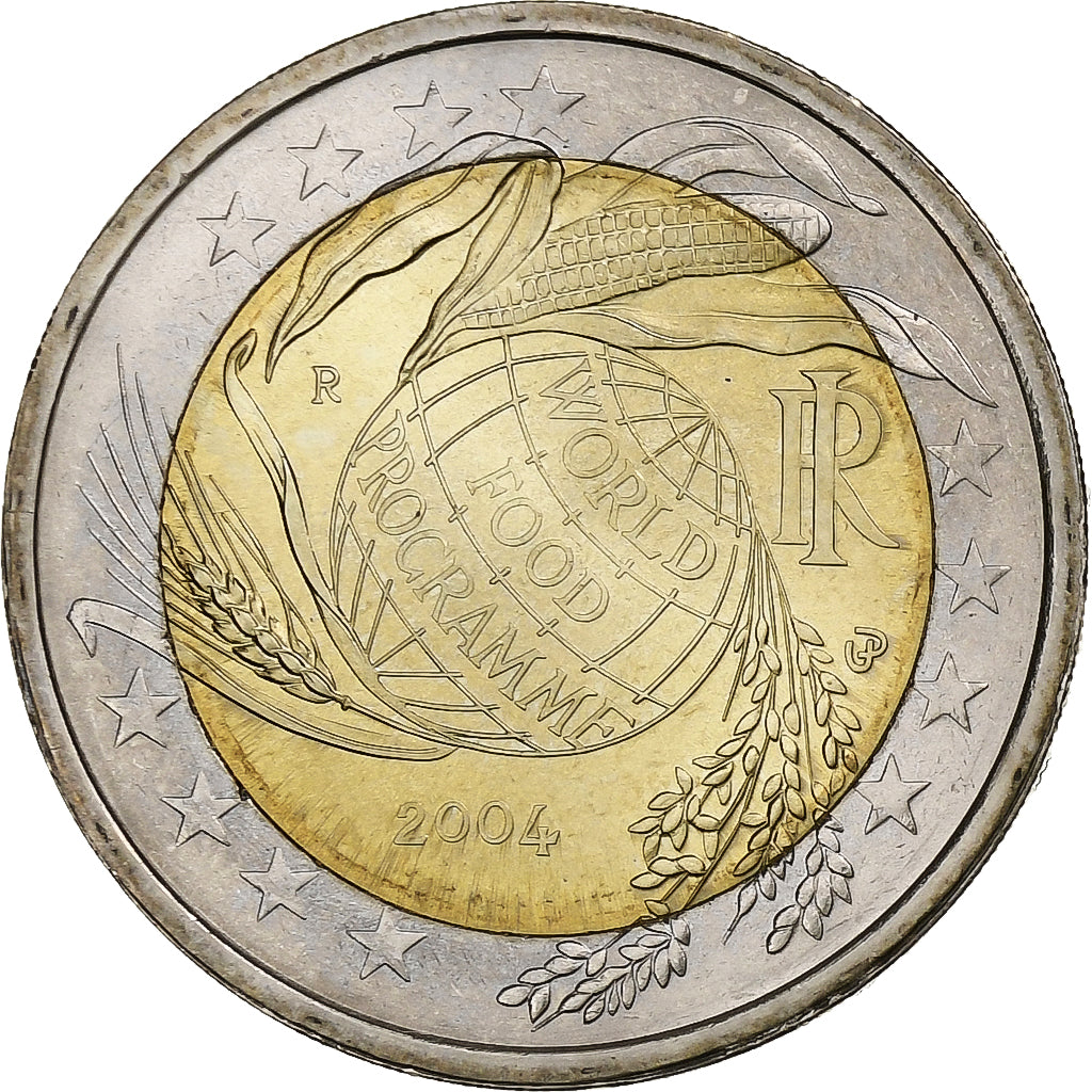 Italie, 2 Euro, World Food Programme, 2004, SPL, Bimétallique, KM:New