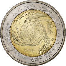 Italie, 2 Euro, World Food Programme, 2004, SPL, Bimétallique, KM:New