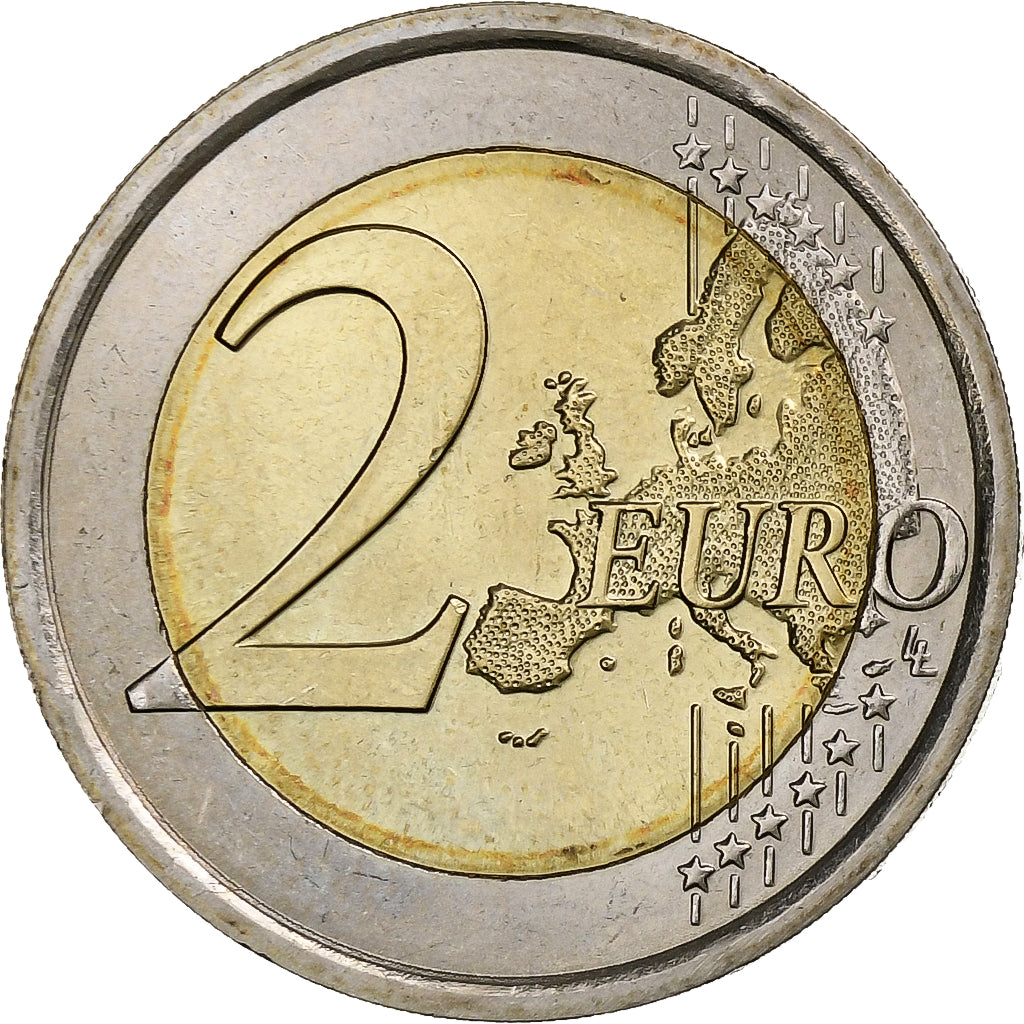 Włochy, 2 Euro, Giovanni Pascoli, 2012, Rome, AU(55-58), Bimetaliczny, KM:355