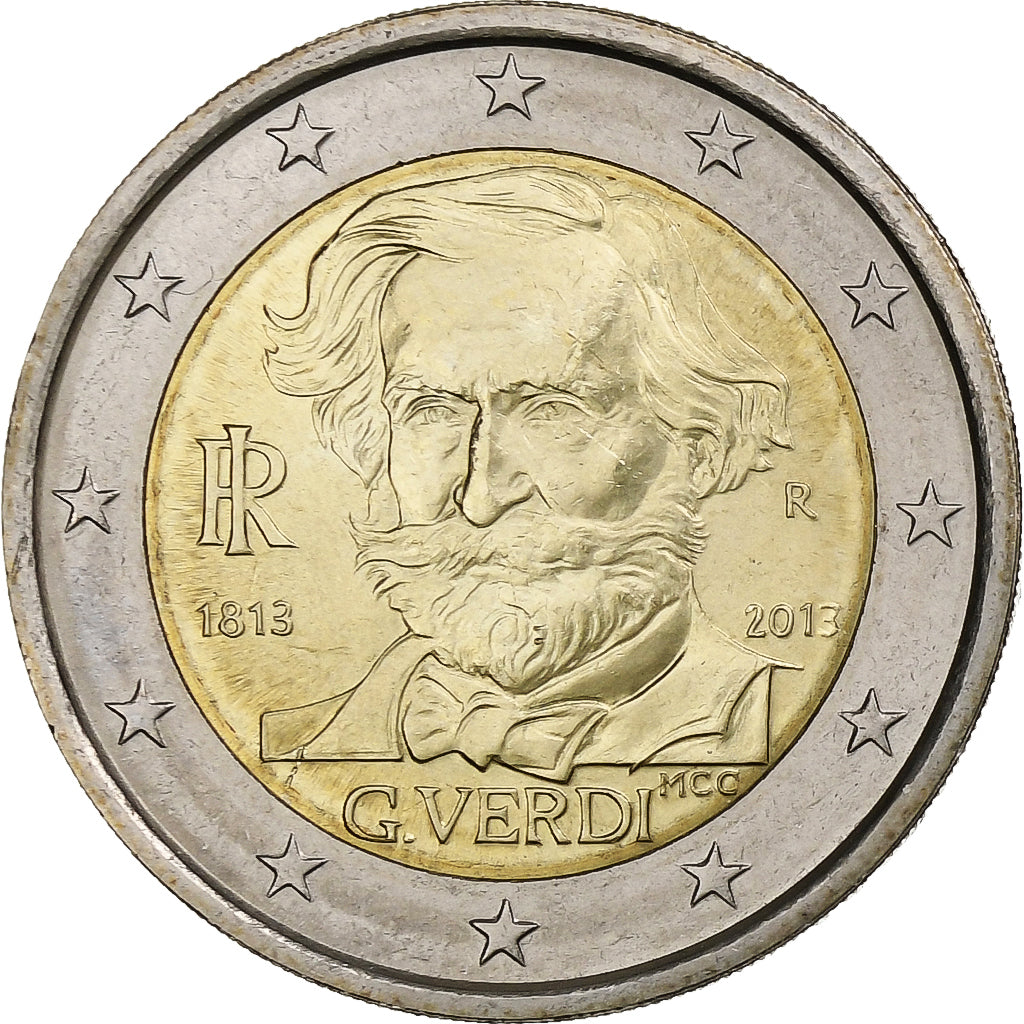 Italien, 2 Euro, G. Verdi, 2013, Rome, UNZ, Bi-Metallic