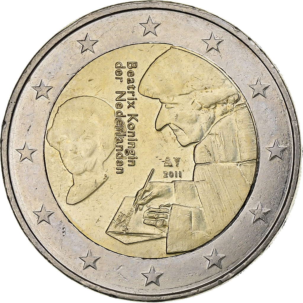 Pays-Bas, Beatrix, 2 Euro, 2011, Bruxelles, SUP, Bimétallique, KM:298