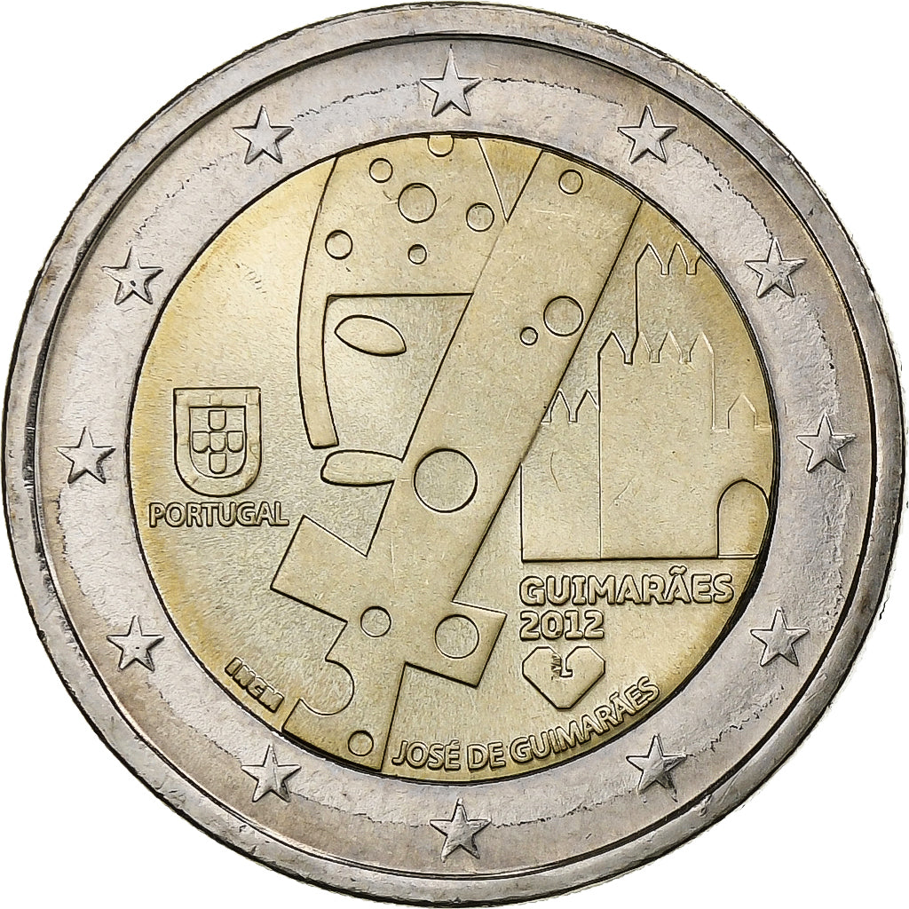 Portugal, 2 Euro, Guimaraes, 2012, Lisbon, MS(63), Bi-Metallic, KM:813