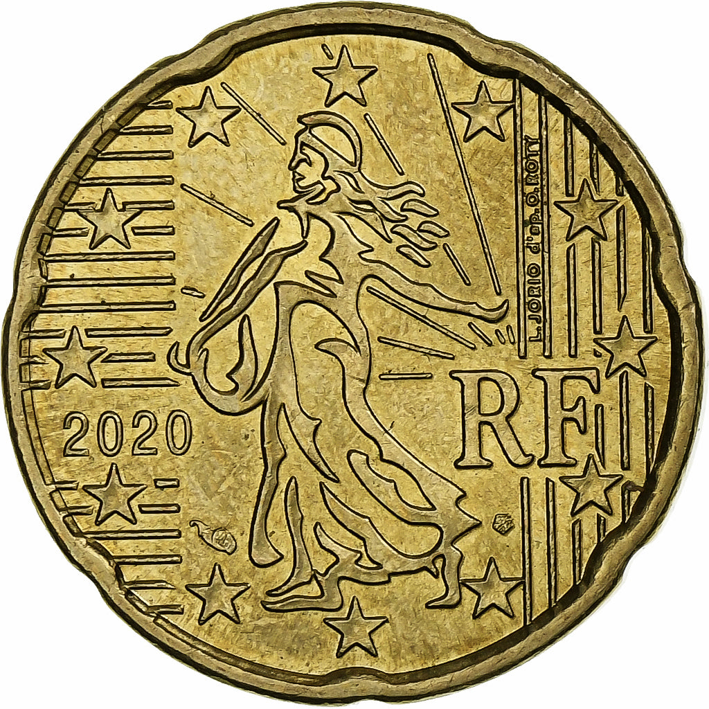 France, 20 Euro Cent, 2020, Paris, Laiton, SUP, KM:255