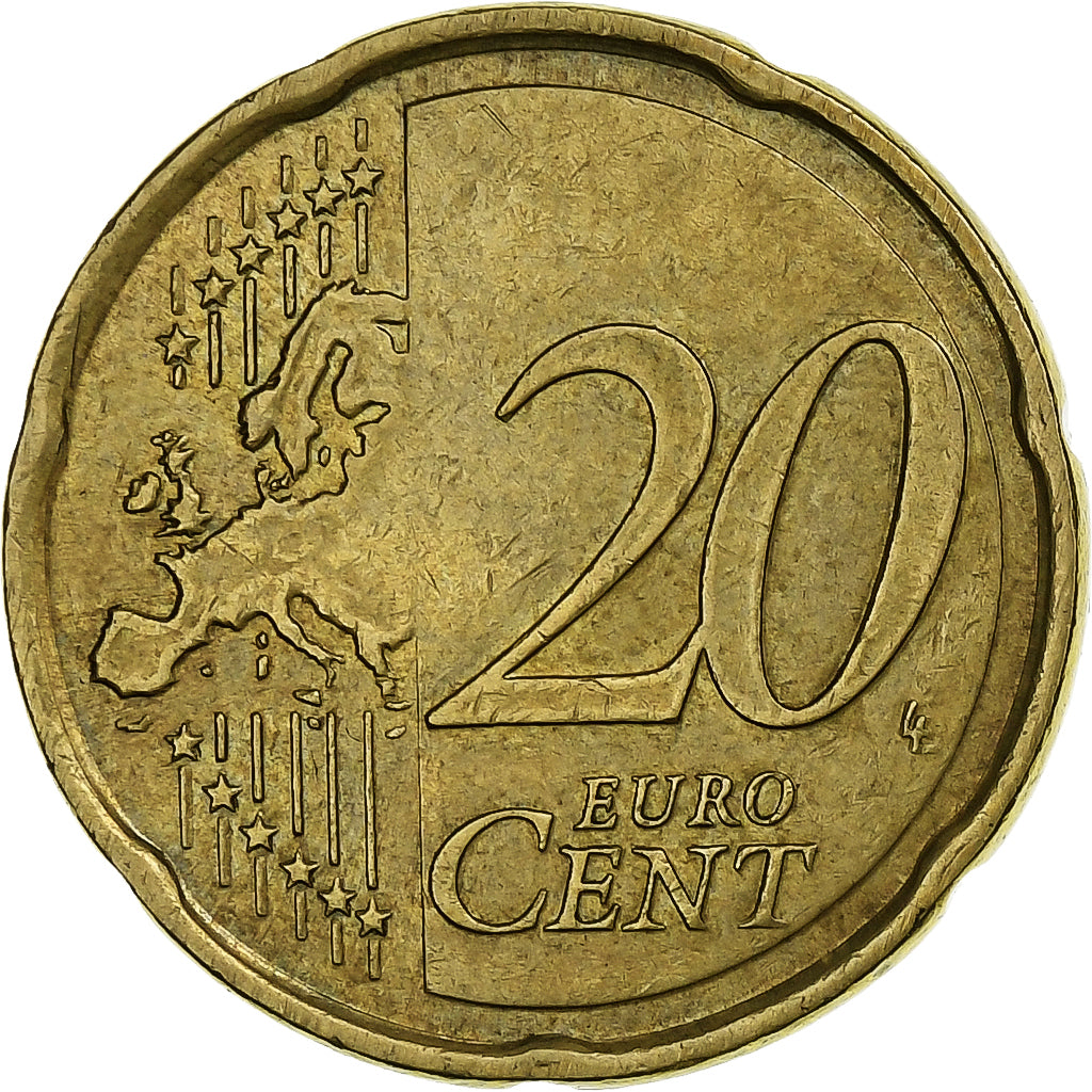 Francja, 20 Euro Cent, 2007, Paris, EF(40-45), Mosiądz, KM:1411