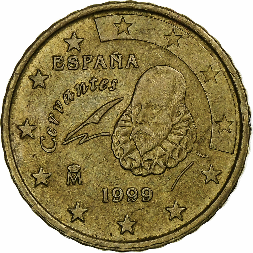 Spain, Juan Carlos I, 10 Euro Cent, 1999, Madrid, VF(20-25), Brass, KM:1043