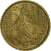 Francja, 10 Euro Cent, 2013, Paris, EF(40-45), Mosiądz, KM:1410