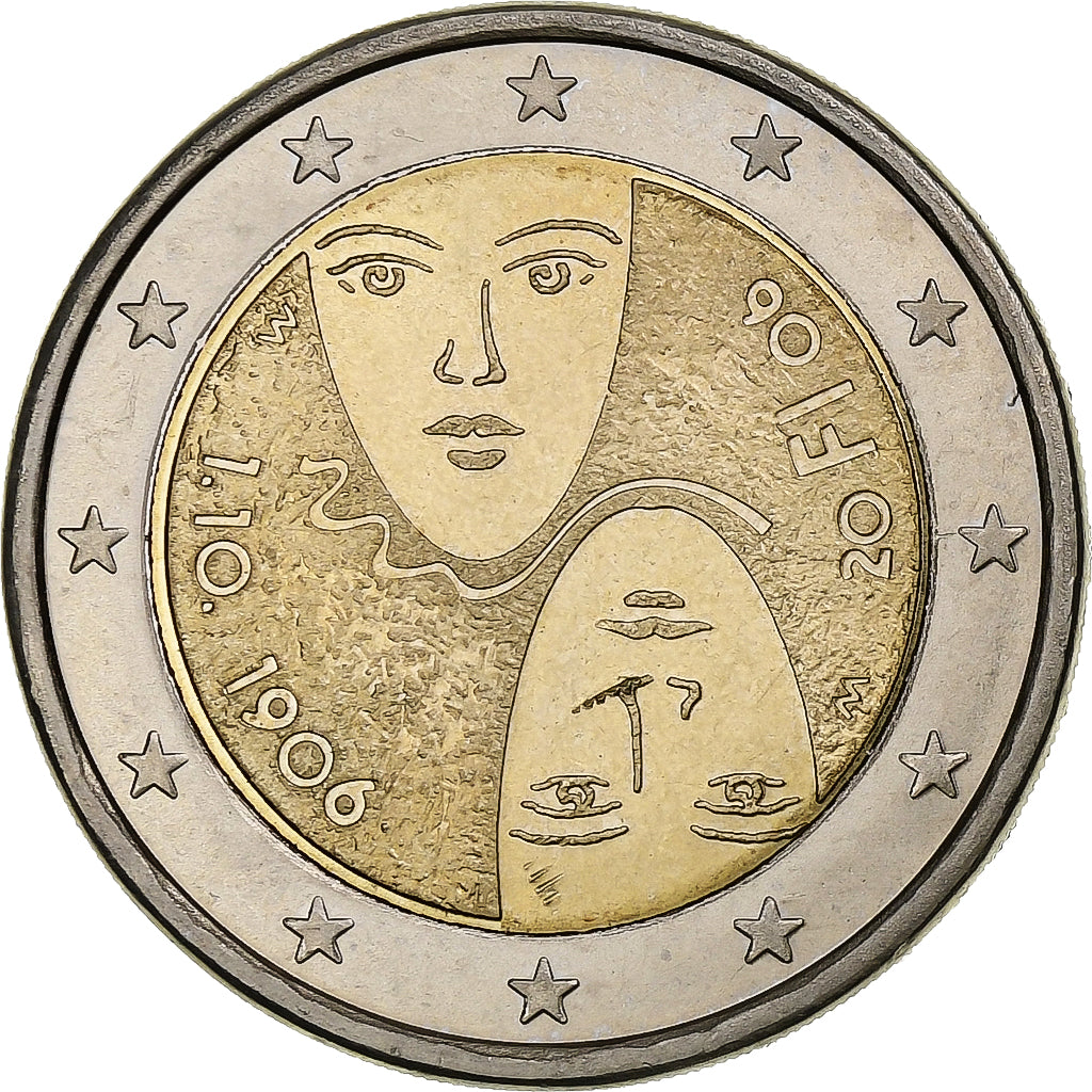 Finland, 2 Euro, Universal Suffrage, 2006, MS(63), Bi-Metallic, KM:125